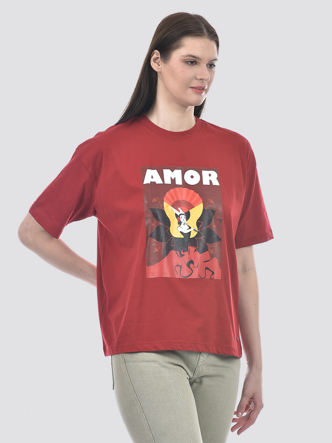 Numero Uno Women Red Graphic Print T-Shirt